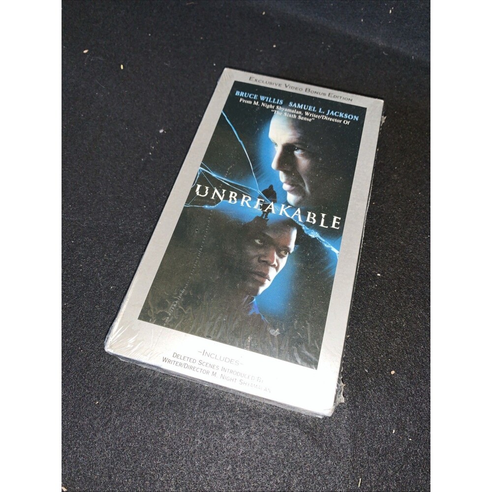NIP Unbreakable VHS 2001 Bruce Willis Samuel L Jackson exclusive video bonus Ed.